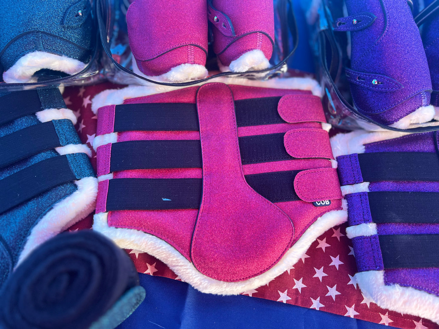 Pink Cob Dressage & Full Brushing Boots