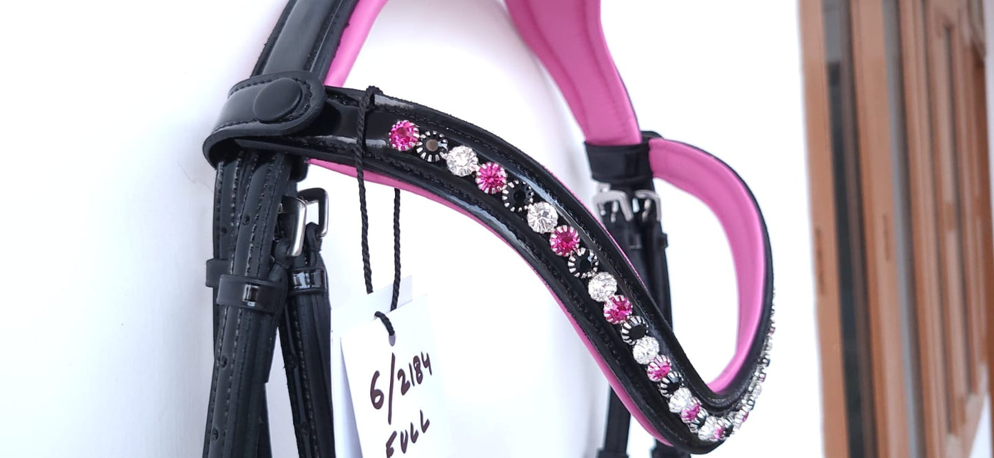 Pretty In Fuchsia Rolled Bridle