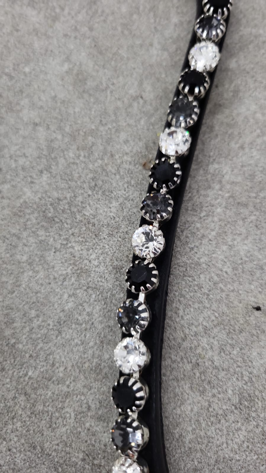 Jet Black–Crystal Clear–Crystal NightFall Preciosa Rhinestones Browband