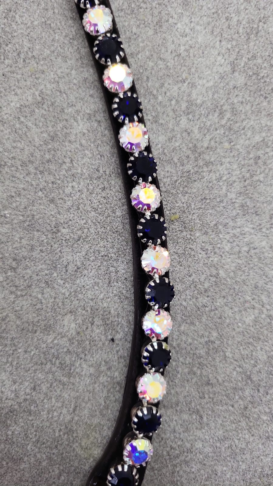 CLEARANCE Dark Indigo Blue & AB Crystal Preciosa Rhinestone Browband