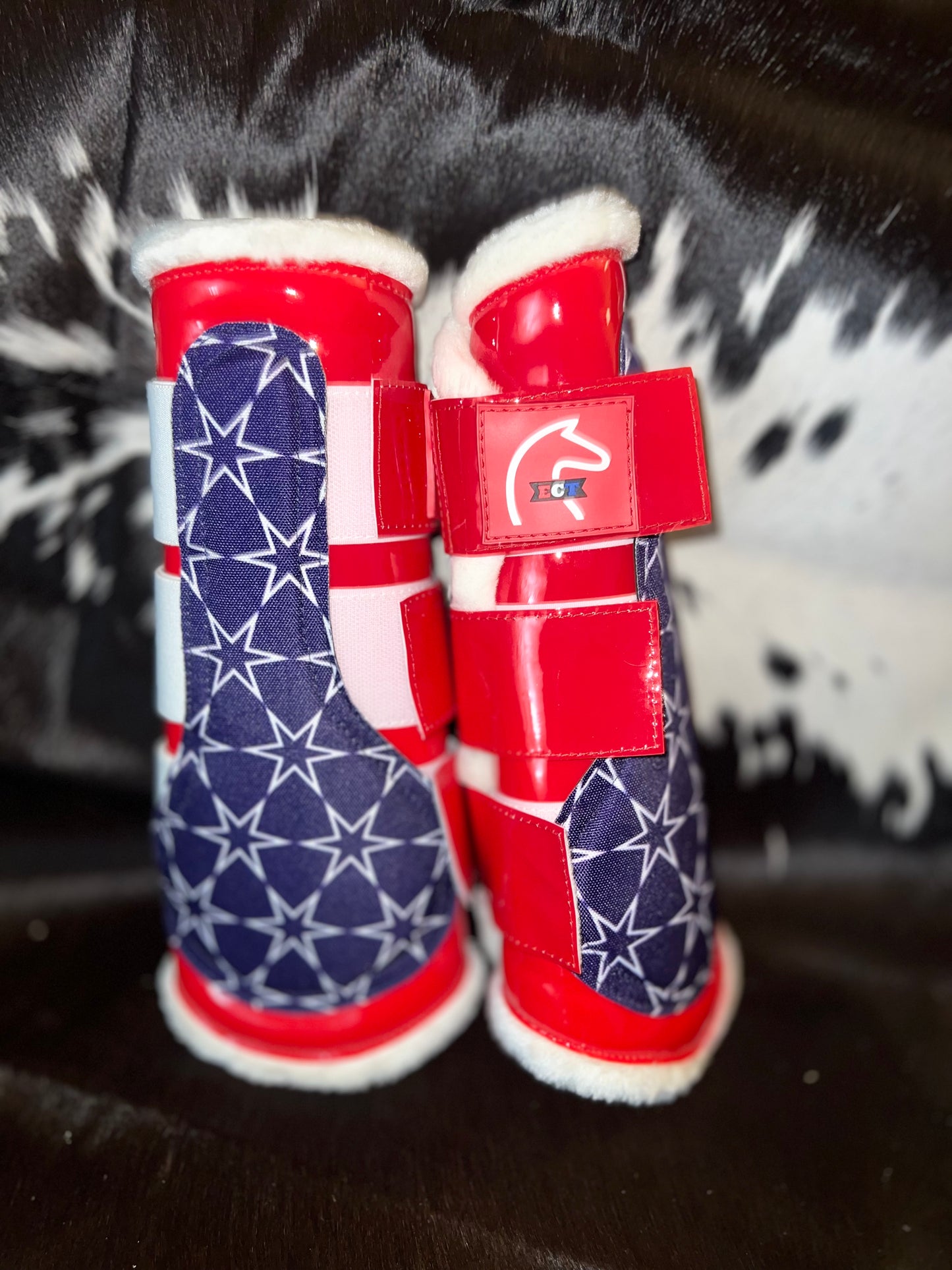 Red White & Blue Brushing Boots