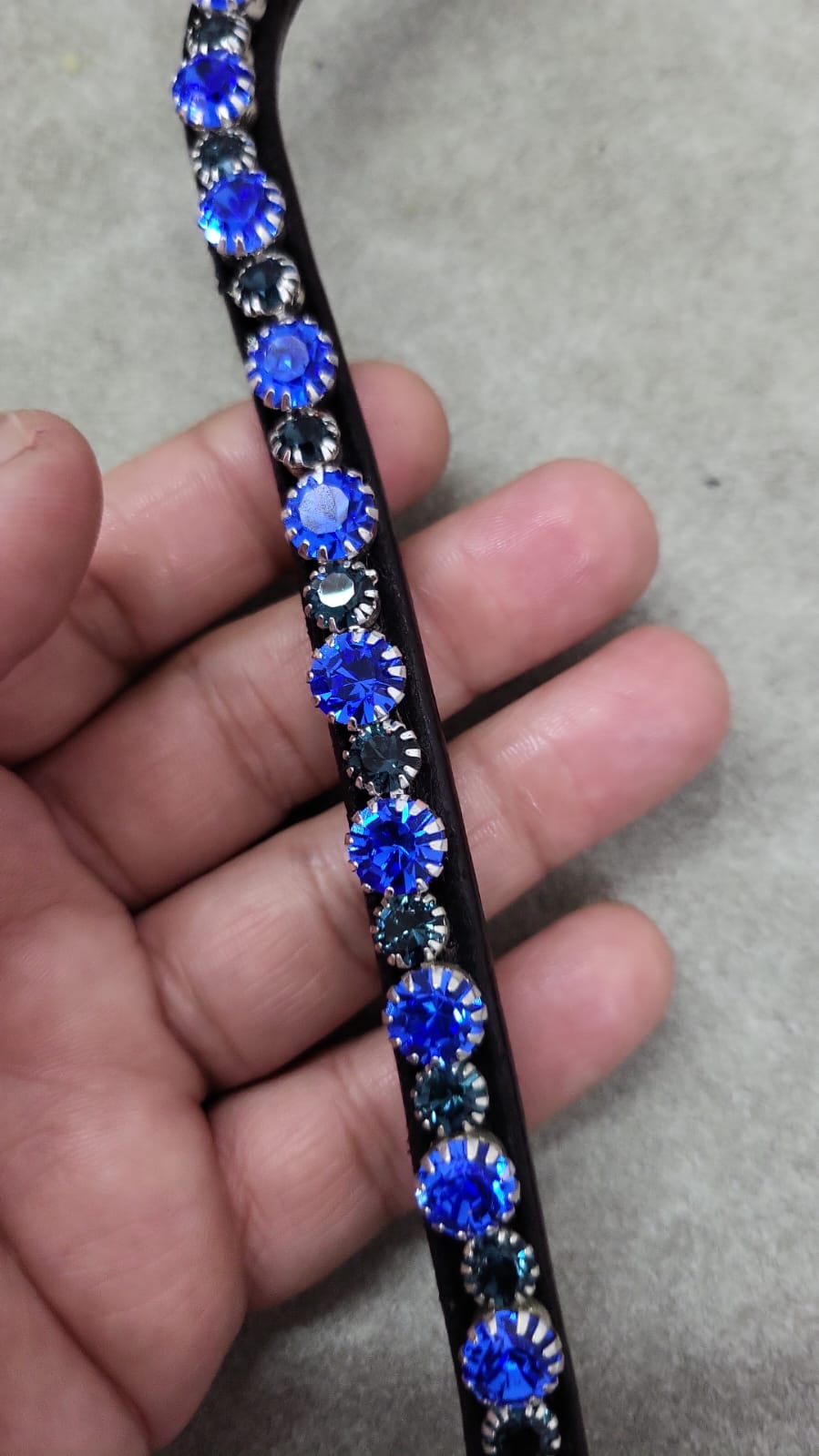 Sapphire Blue & Navy Preciosa Rhinestone Browband