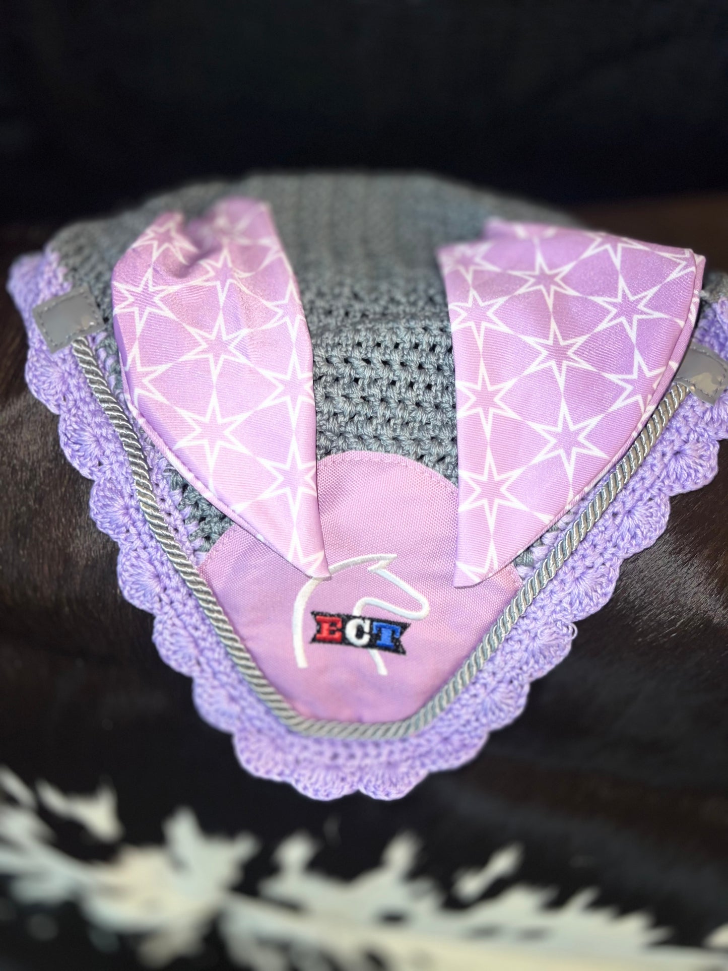 Lavender and Silver Bonnet