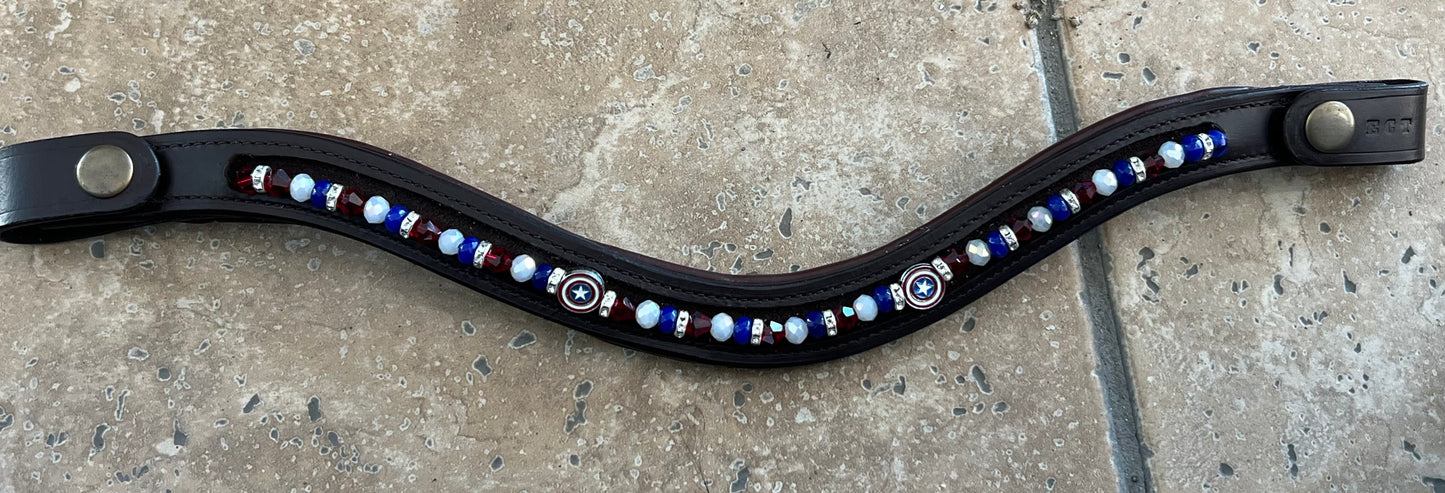 Captain America Beaded Browband