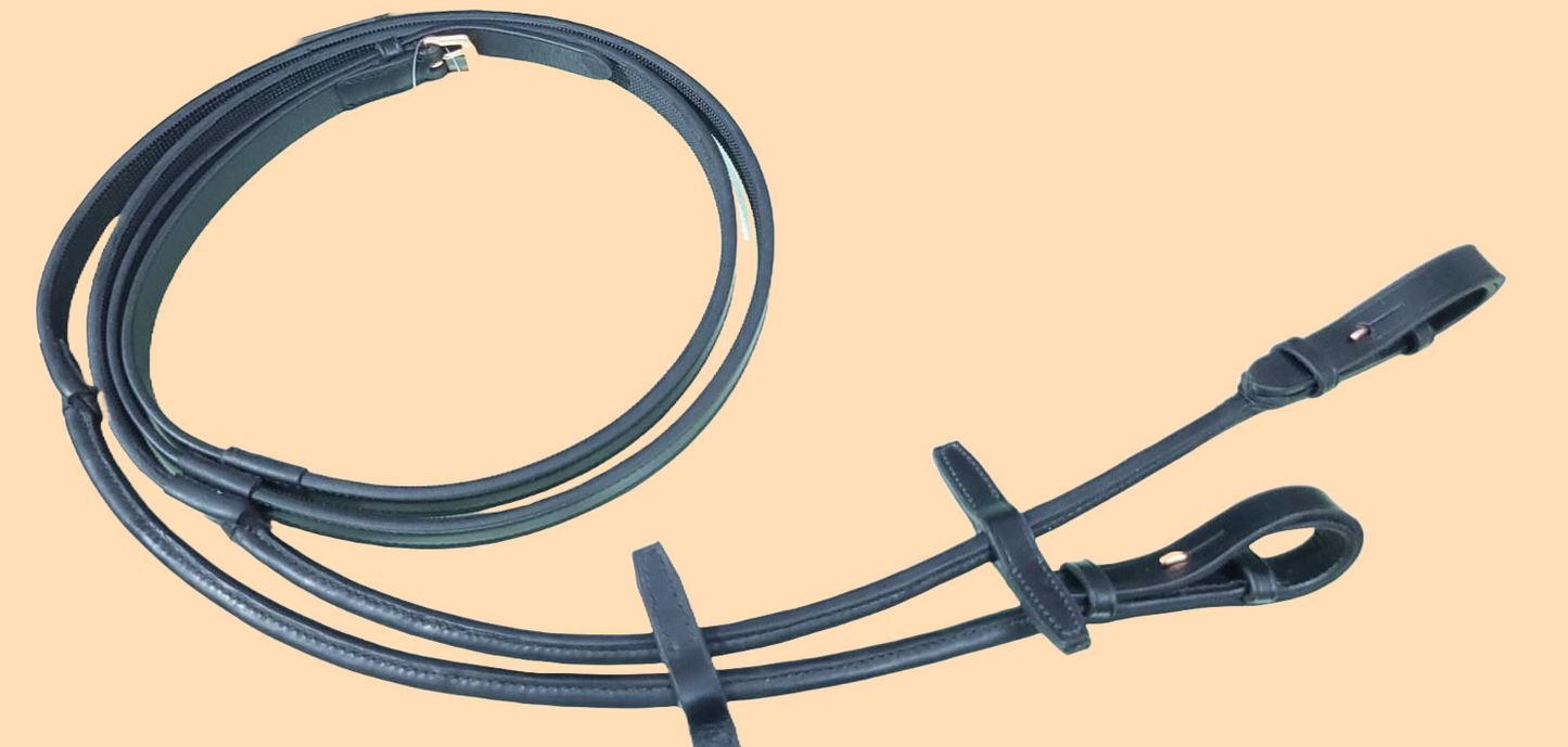 Burgundy and Rose Gold Rolled Bridle